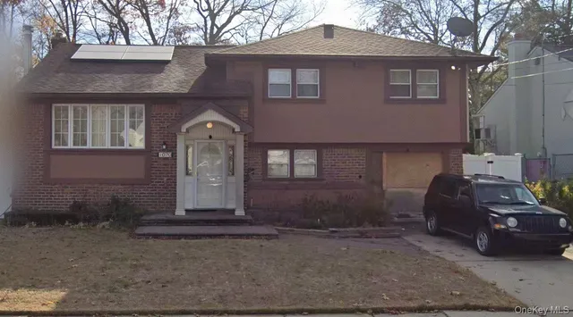 a front view of a house