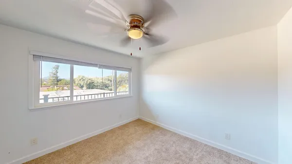 an empty room with a window