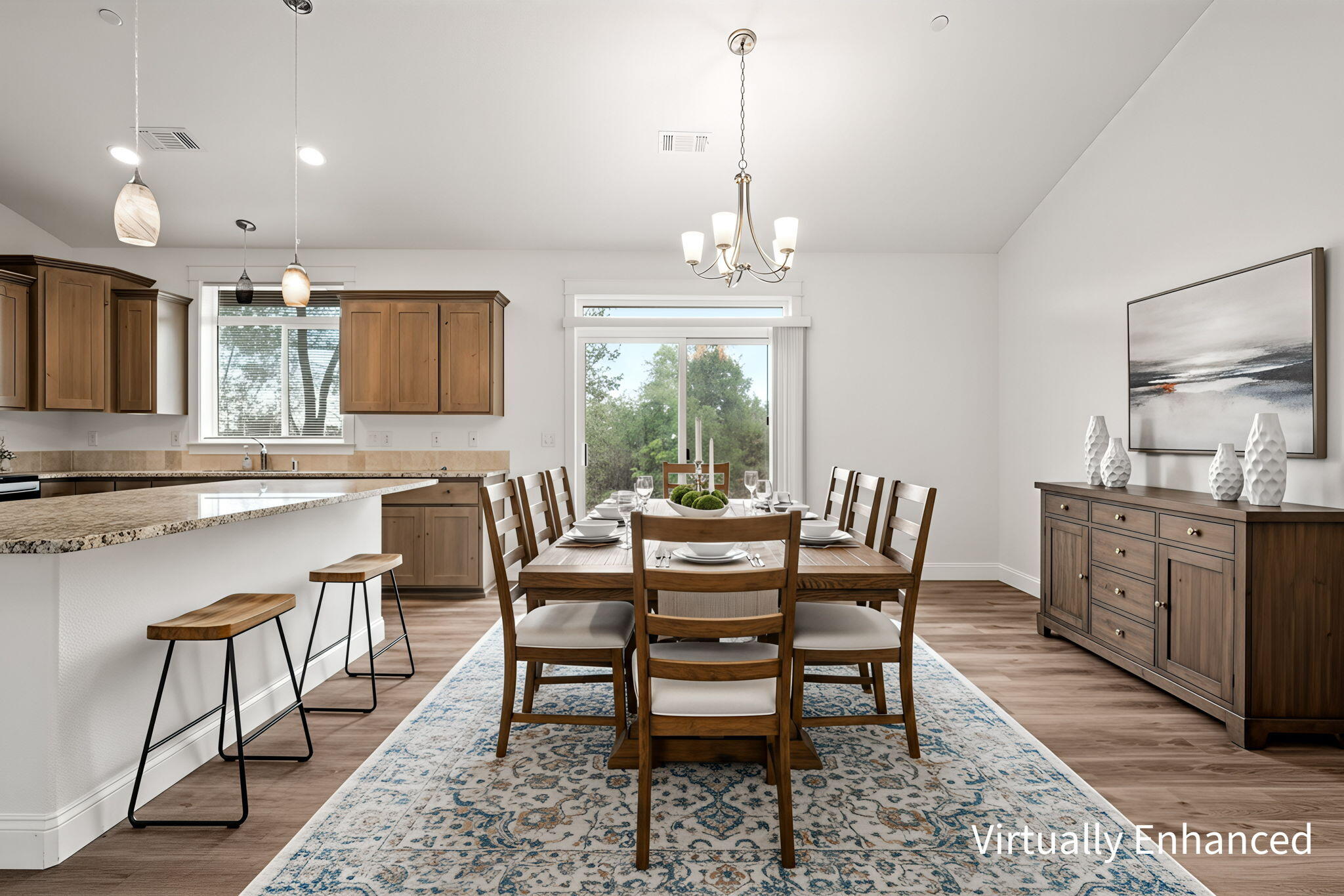 7590 Hopeful Place Shingletown, CA 96088 - Photo 11 of 31 a view of a dining room with furniture window and outside view