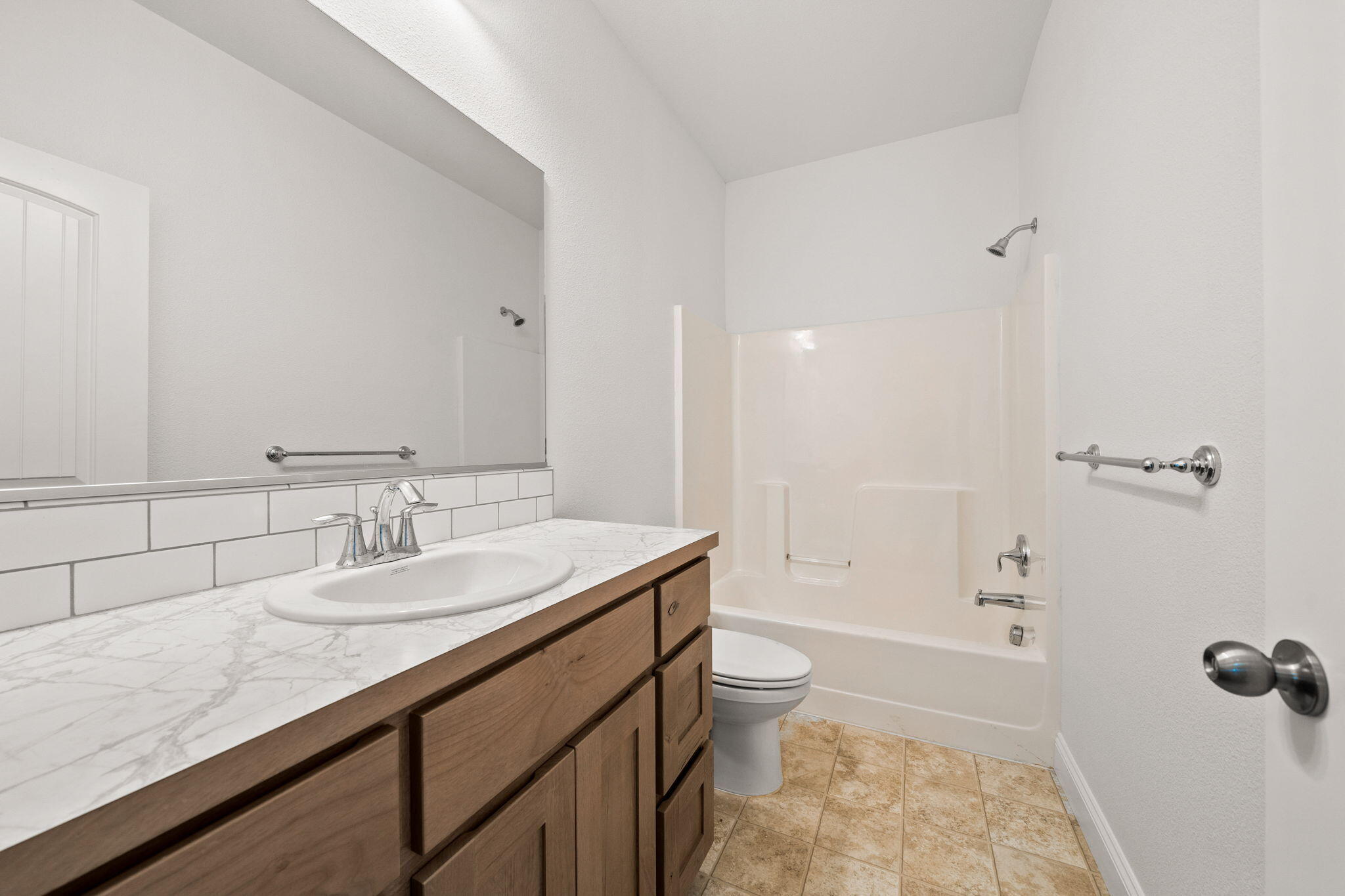 7590 Hopeful Place Shingletown, CA 96088 - Photo 17 of 31 a bathroom with a granite countertop sink a toilet and shower