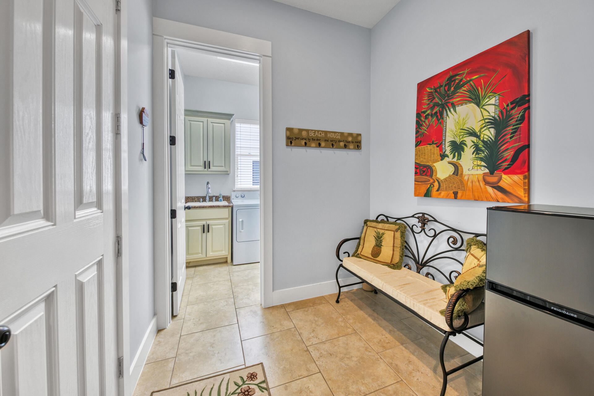 25 Pompano Place Inlet Beach, FL 32461 - Photo 21 of 76 a white bench sitting in a living room next to a window