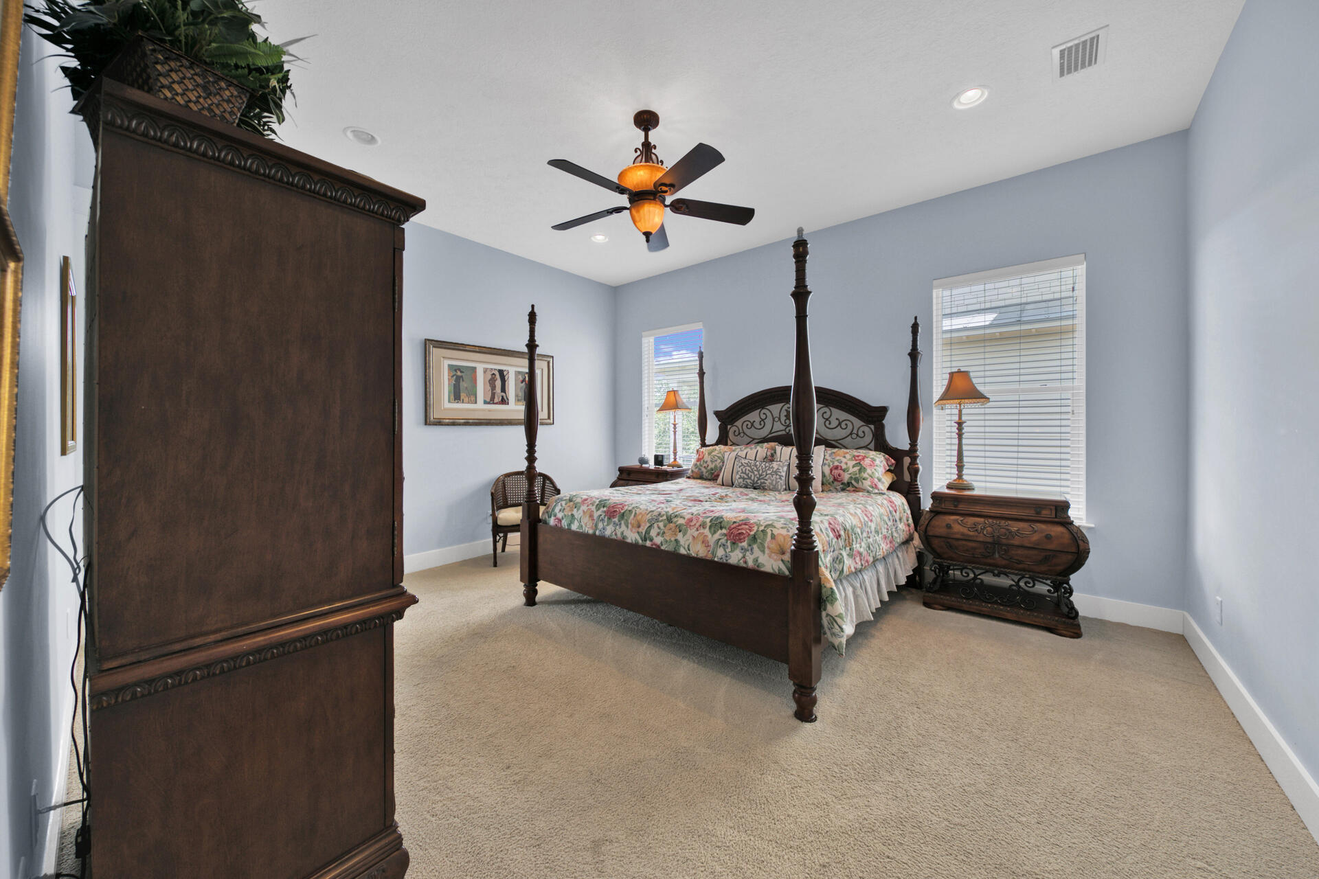 25 Pompano Place Inlet Beach, FL 32461 - Photo 33 of 76 a bedroom with a bed and a refrigerator