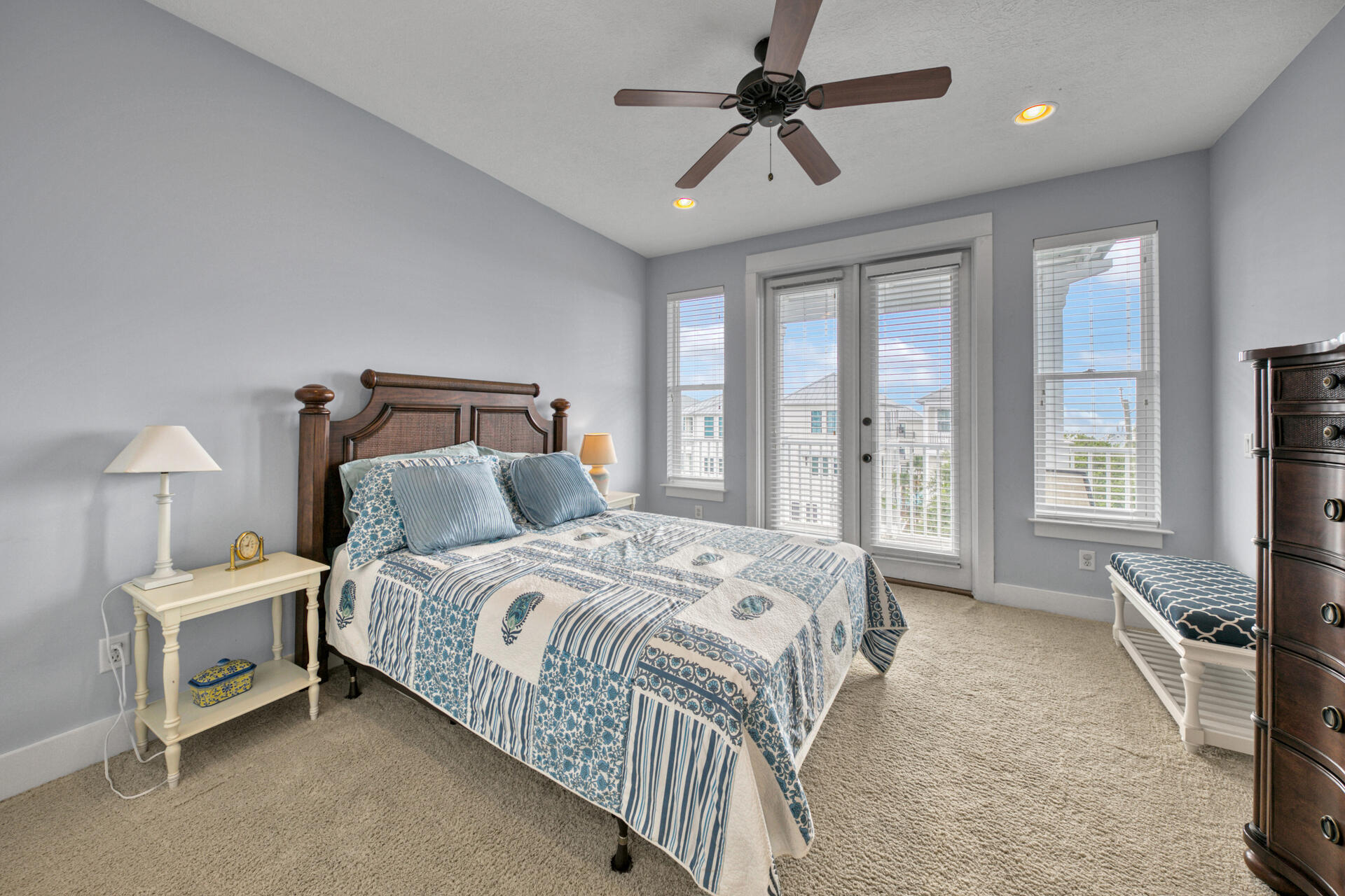 25 Pompano Place Inlet Beach, FL 32461 - Photo 43 of 76 a bedroom with a bed chandelier and a window