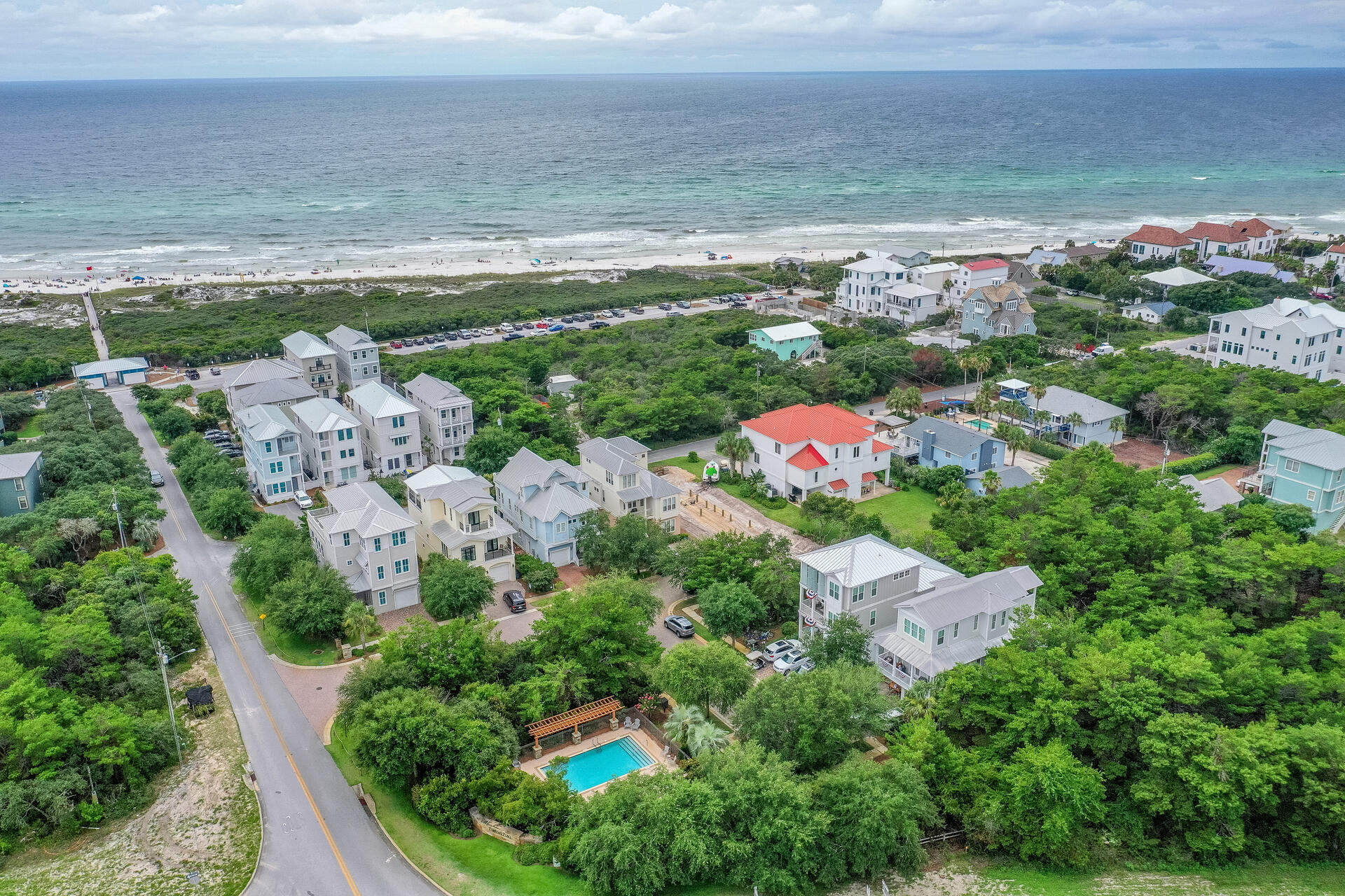 25 Pompano Place Inlet Beach, FL 32461 - Photo 60 of 76 an aerial view of beach and ocean