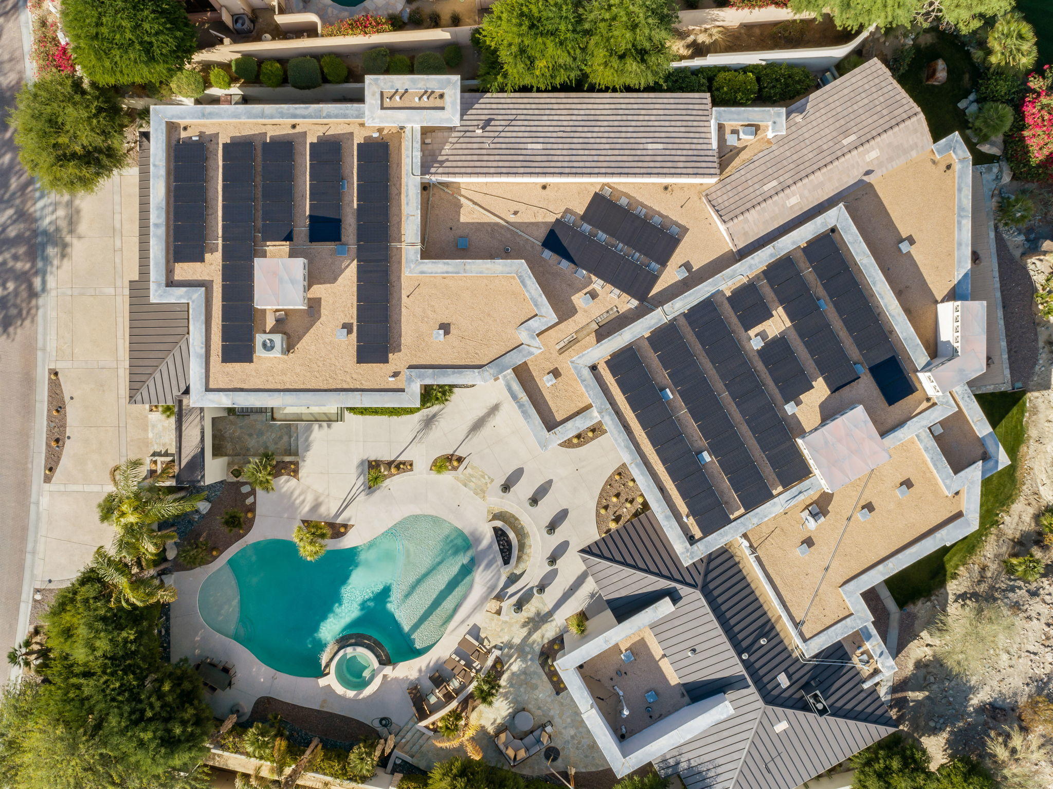 178 Netas Drive Palm Desert, CA 92260 - Photo 50 of 83 an aerial view of a house with outdoor space and sitting area