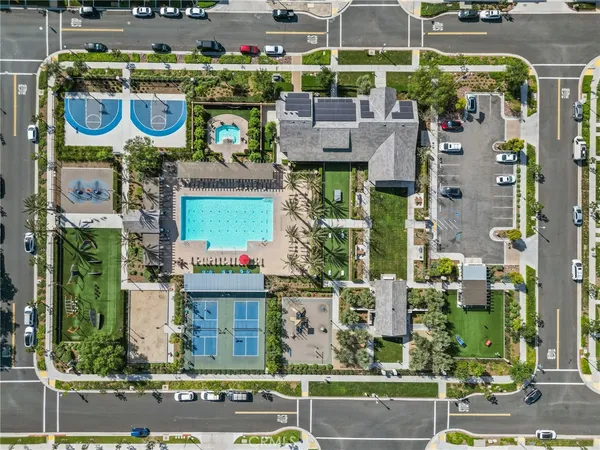 an aerial view of multiple house