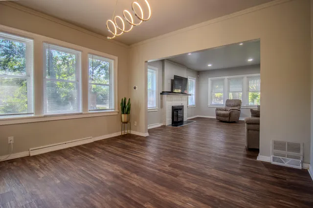 a view of livingroom with furniture and wooden floor