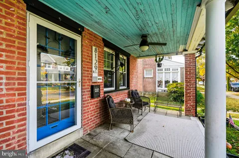 a balcony with furniture