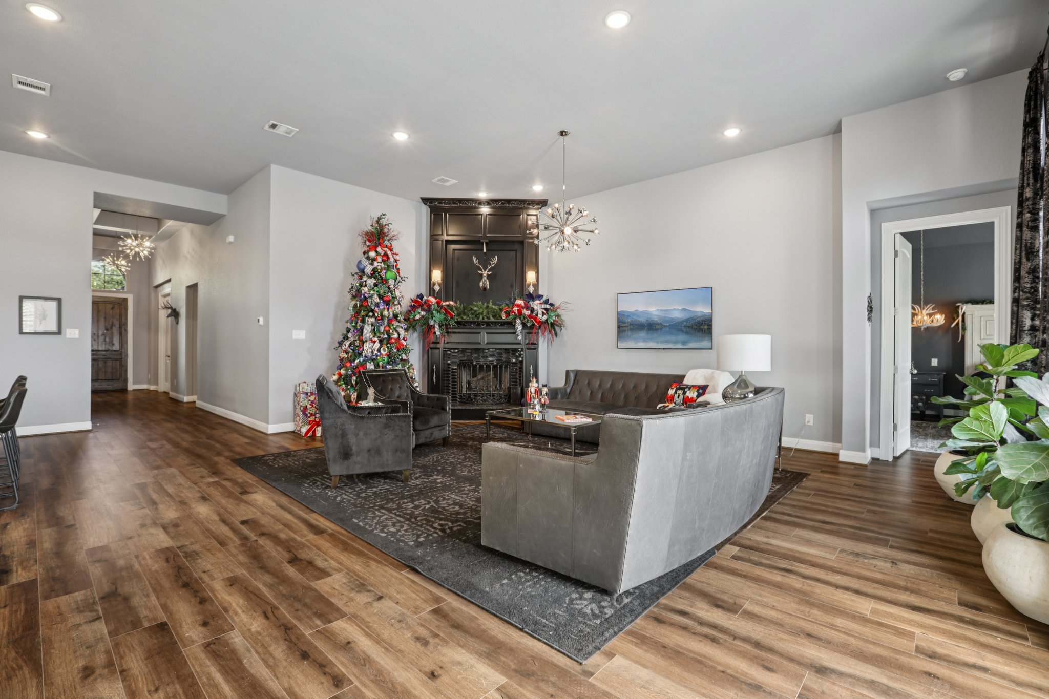 210 Barton Run Drive Georgetown, TX 78628 - Photo 5 of 40 a living room with furniture and a flat screen tv