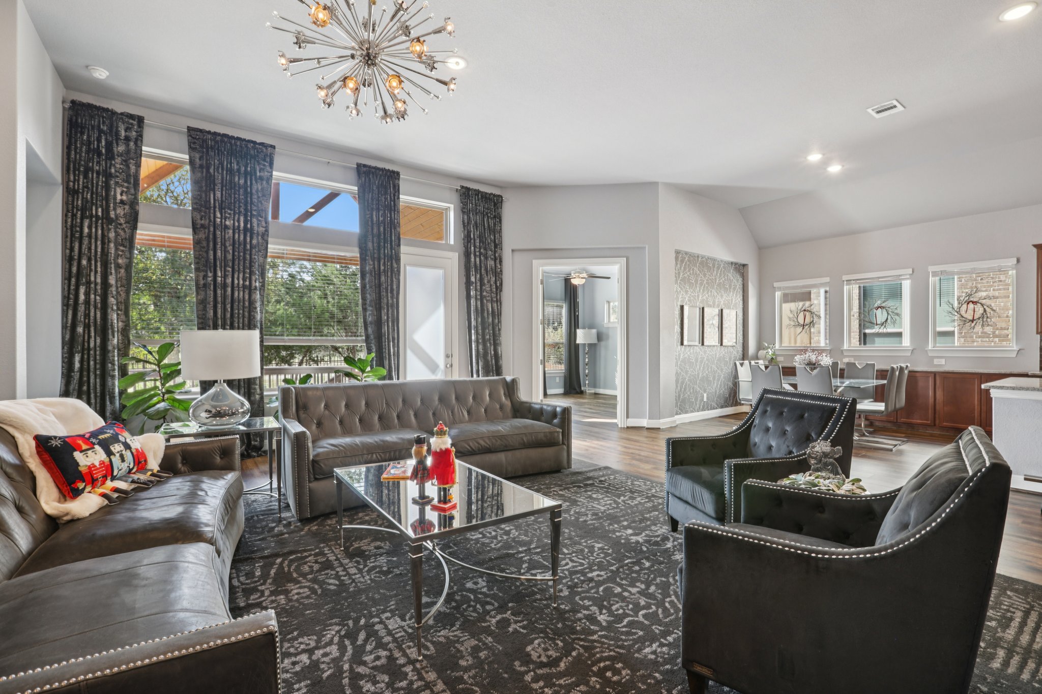 210 Barton Run Drive Georgetown, TX 78628 - Photo 8 of 40 a living room with furniture and a large window