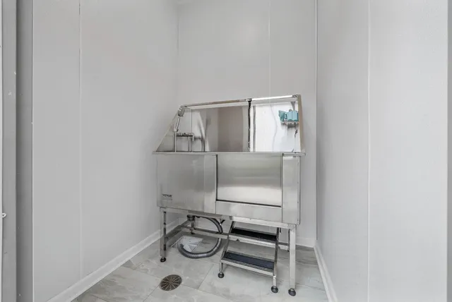 a room with storage and utility