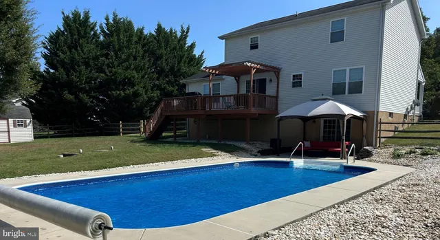 a view of an outdoor space with a large window