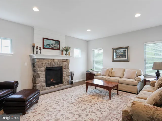 a living room with furniture and a couch