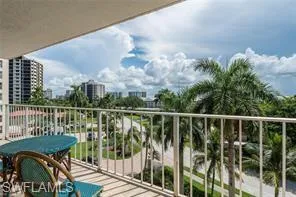 a balcony with outdoor space