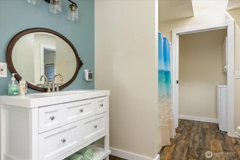 a front view of a house with a sink