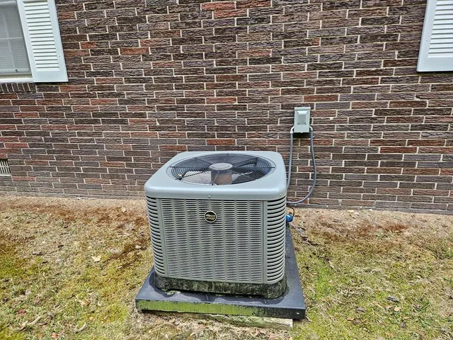 a view of outdoor space with trees all around