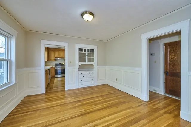 wooden floor and white walls