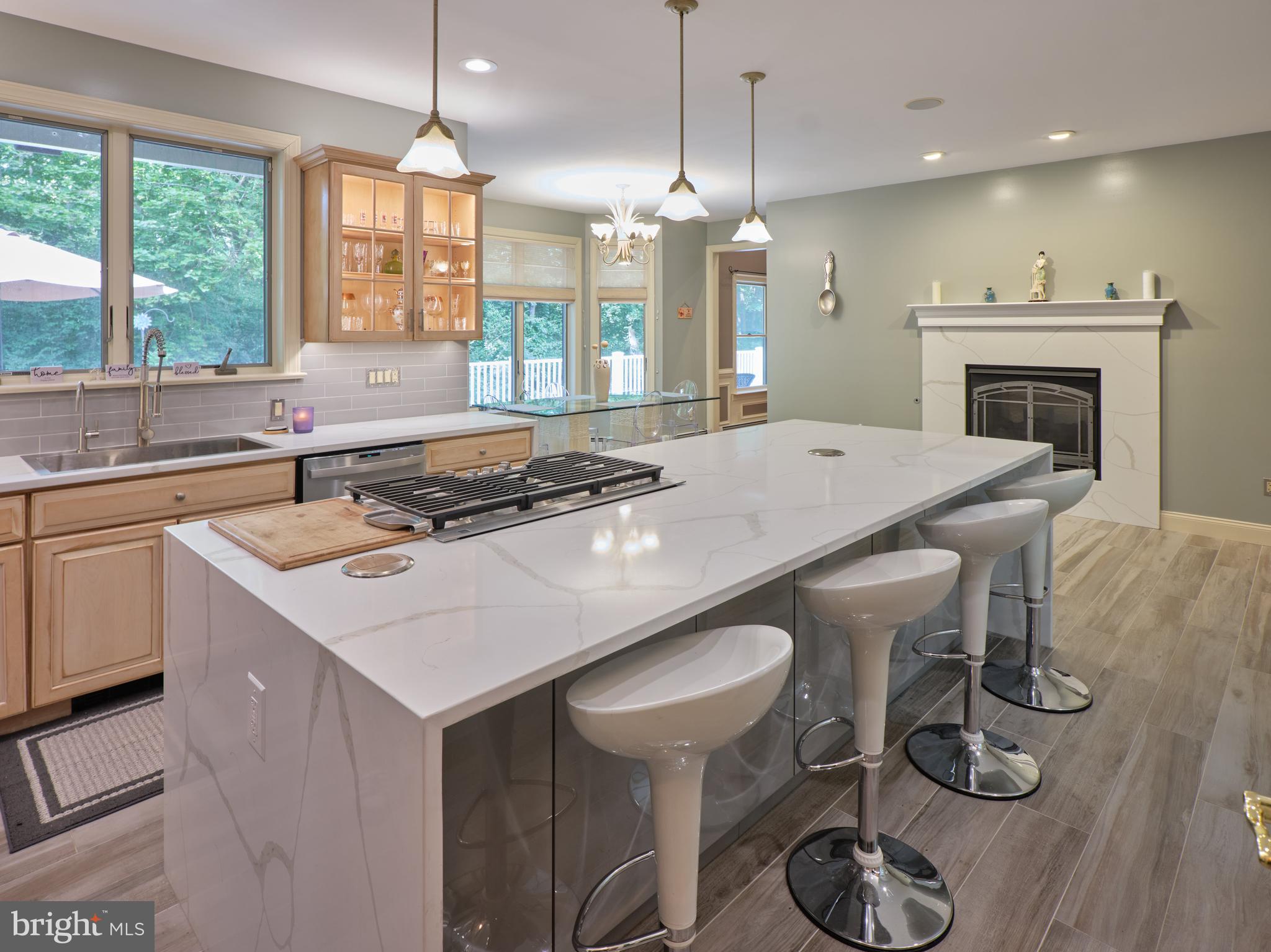 6025 Upper Mountain Road New Hope, PA 18938 - Photo 7 of 51 Oversized Center Island w/Bar Stools