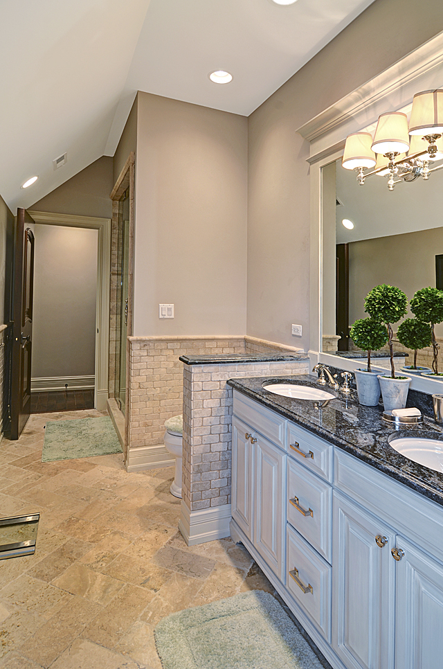3011 Lincoln Road Oak Brook, IL 60523 - Photo 41 of 77 a bathroom with a granite countertop sink and a mirror