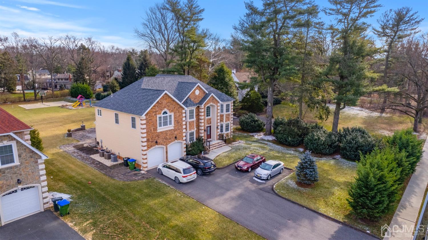 308 Plainfield Road Edison, NJ 08820 - Photo 6 of 40 an aerial view of a house with swimming pool and big yard