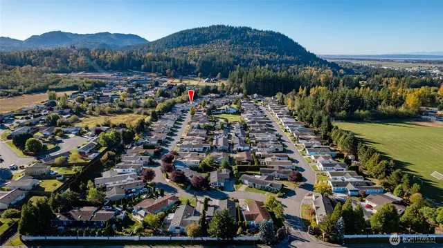 an aerial view of multiple house