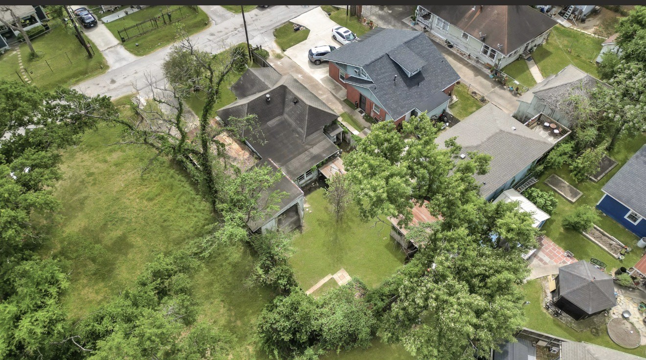 209 Frawley Street Houston, TX 77009 - Photo 9 of 21 an aerial view of residential house with outdoor space and trees all around