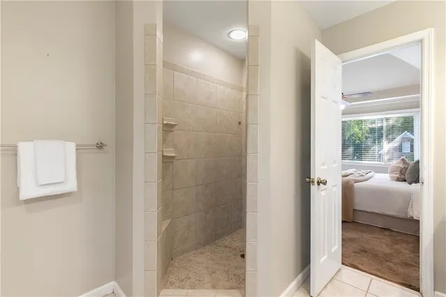 a bathroom with a tub