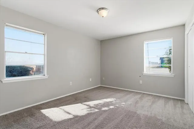 an empty room with a window