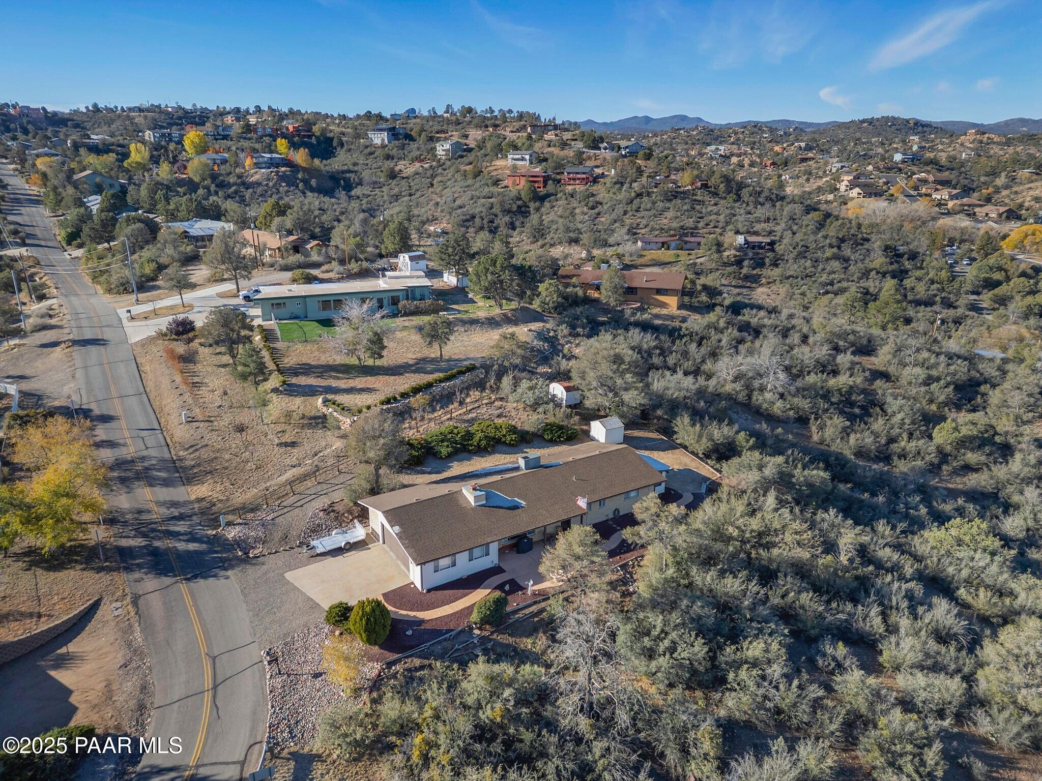2710 Ridge Road Prescott, AZ 86301 - Photo 7 of 32 an aerial view of a house with a yard