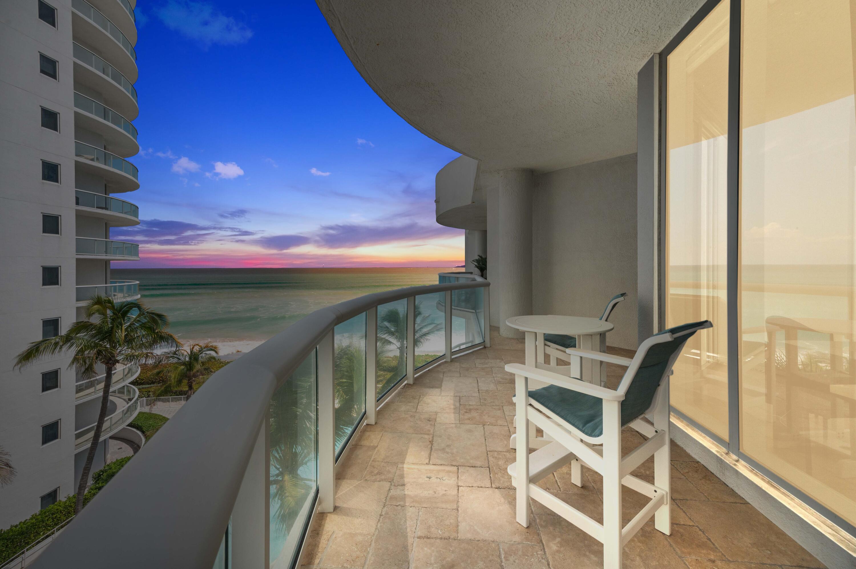 4600 North Ocean Drive, Unit 605 Riviera Beach, FL 33404 - Photo 37 of 65 a view of balcony with outdoor seating and city view