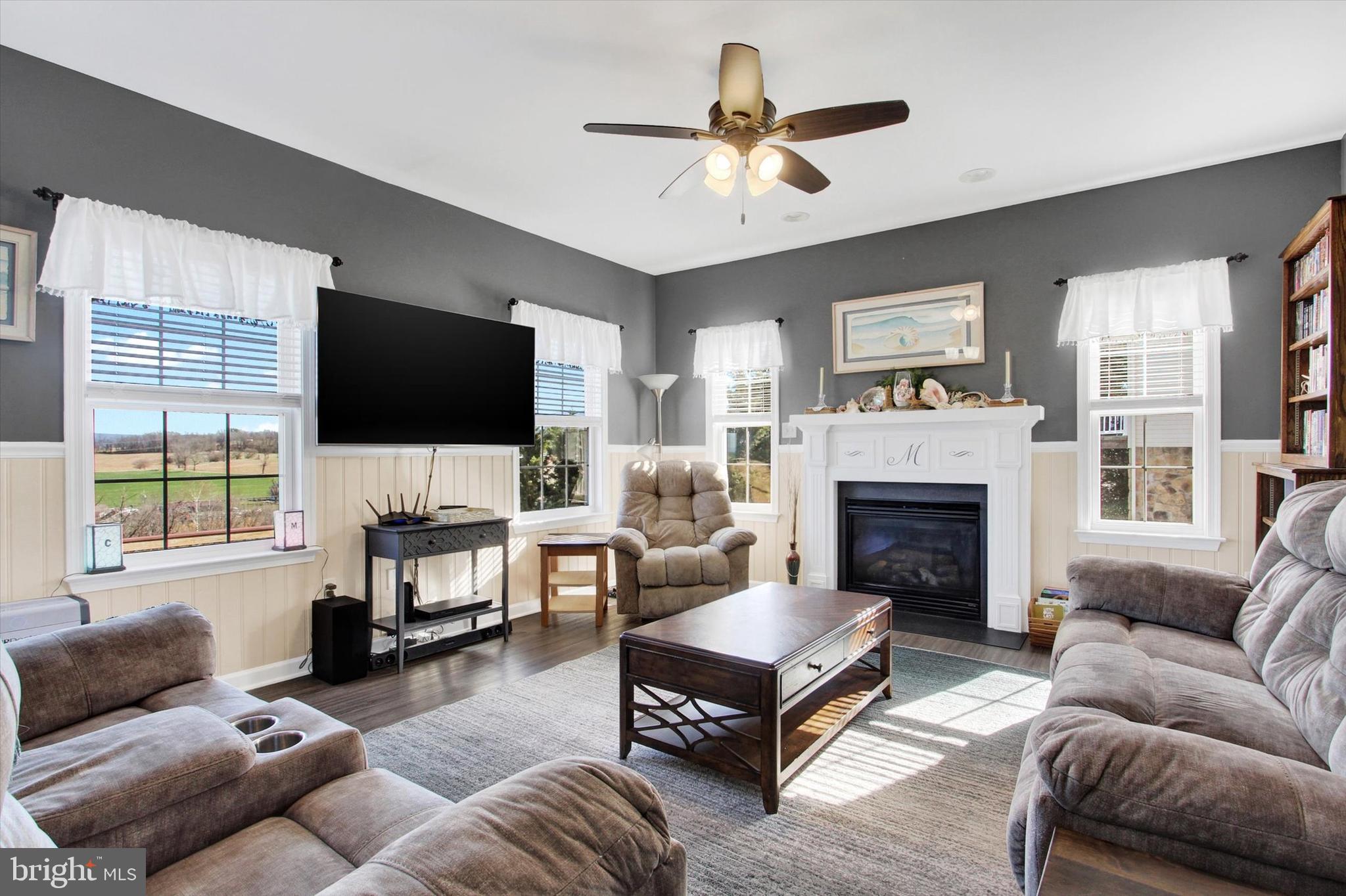 123 Colton Court Smithsburg, MD 21783 - Photo 20 of 60 a living room with furniture a flat screen tv and a fireplace
