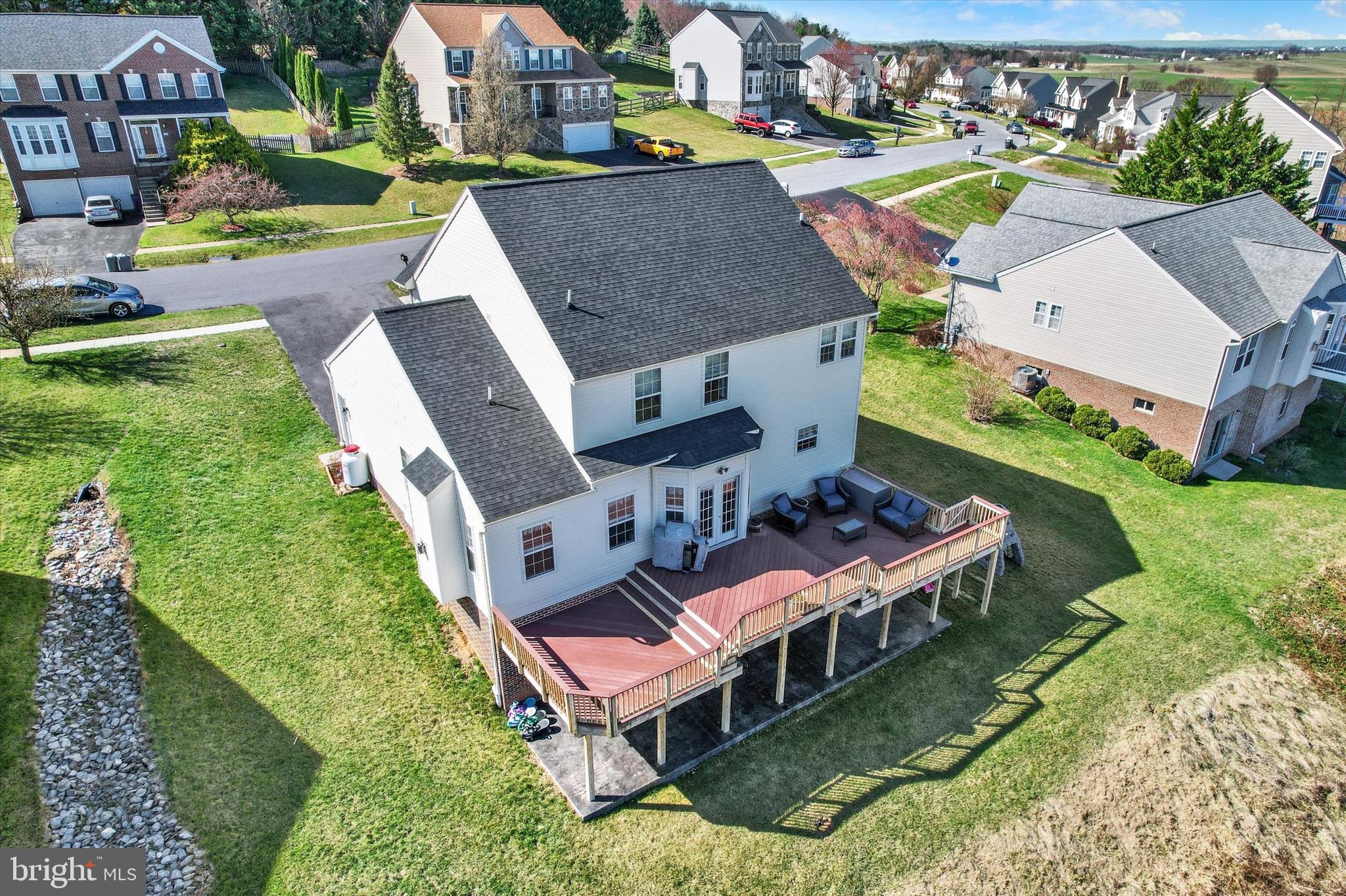 123 Colton Court Smithsburg, MD 21783 - Photo 52 of 60 an aerial view of a house with a garden
