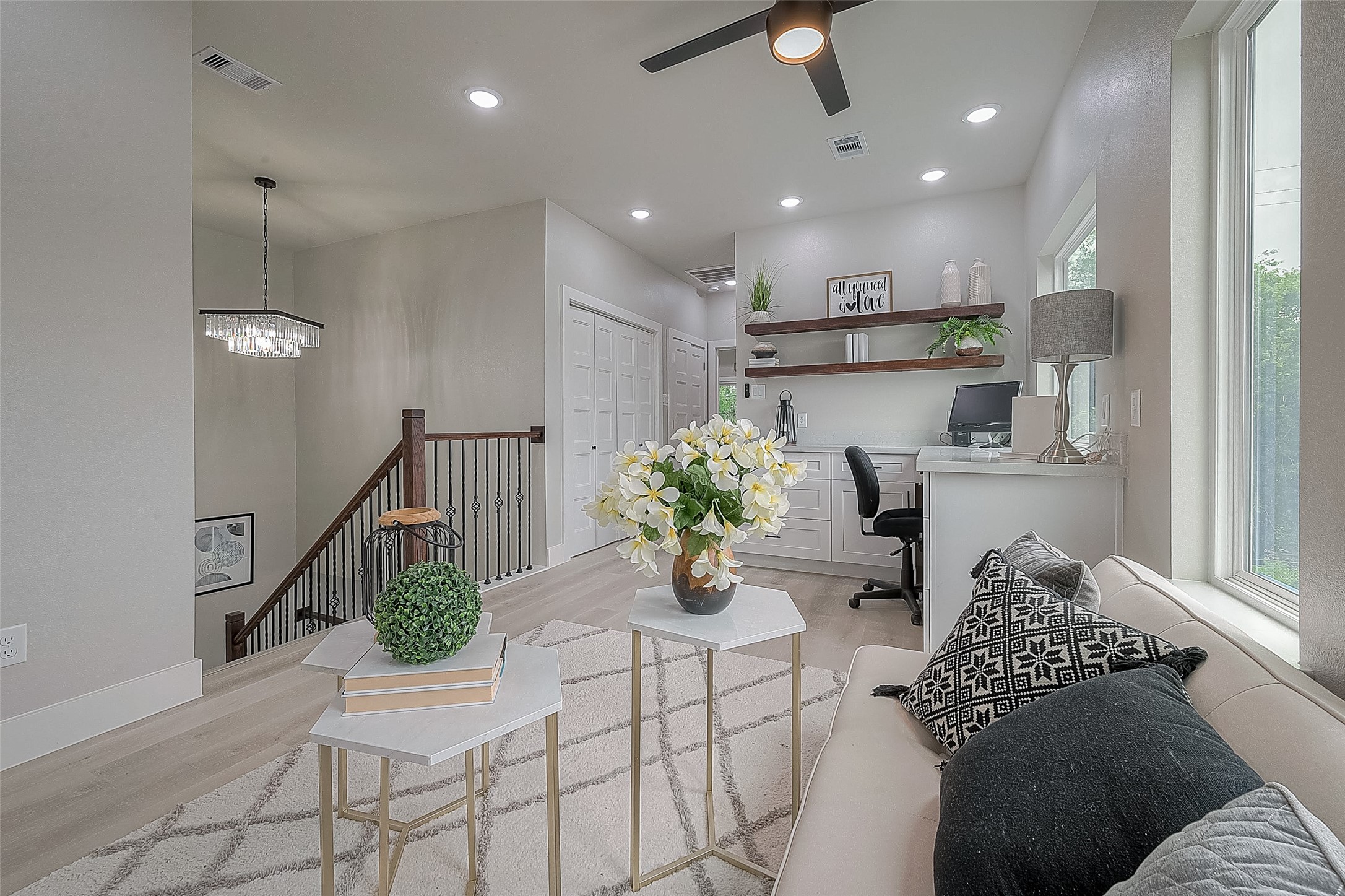 7108 St Augustine Street Houston, TX 77021 - Photo 2 of 21 a living room with furniture flowerpot and wooden floor