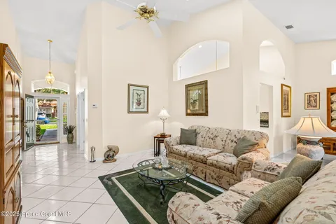 a living room with furniture and a couch