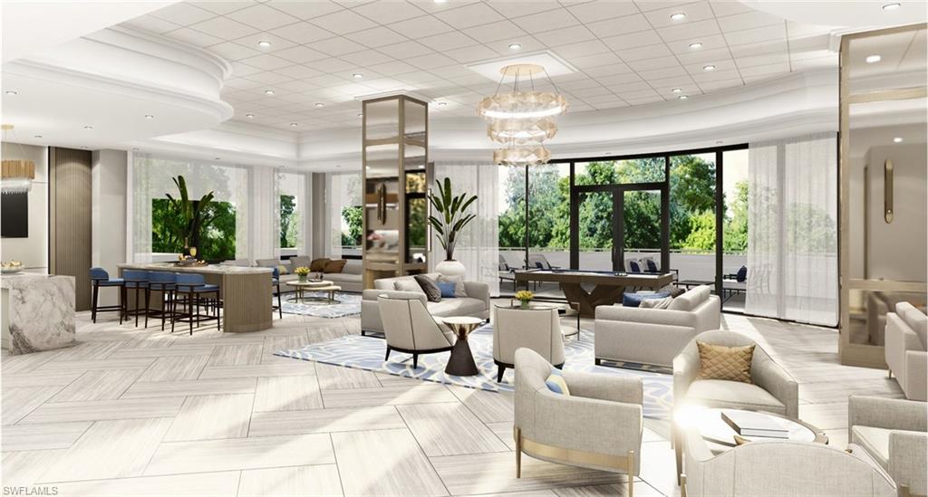 6849 Grenadier Boulevard, Unit 503 Naples, FL 34108 - Photo 48 of 50 a living room with lots of furniture and a large window