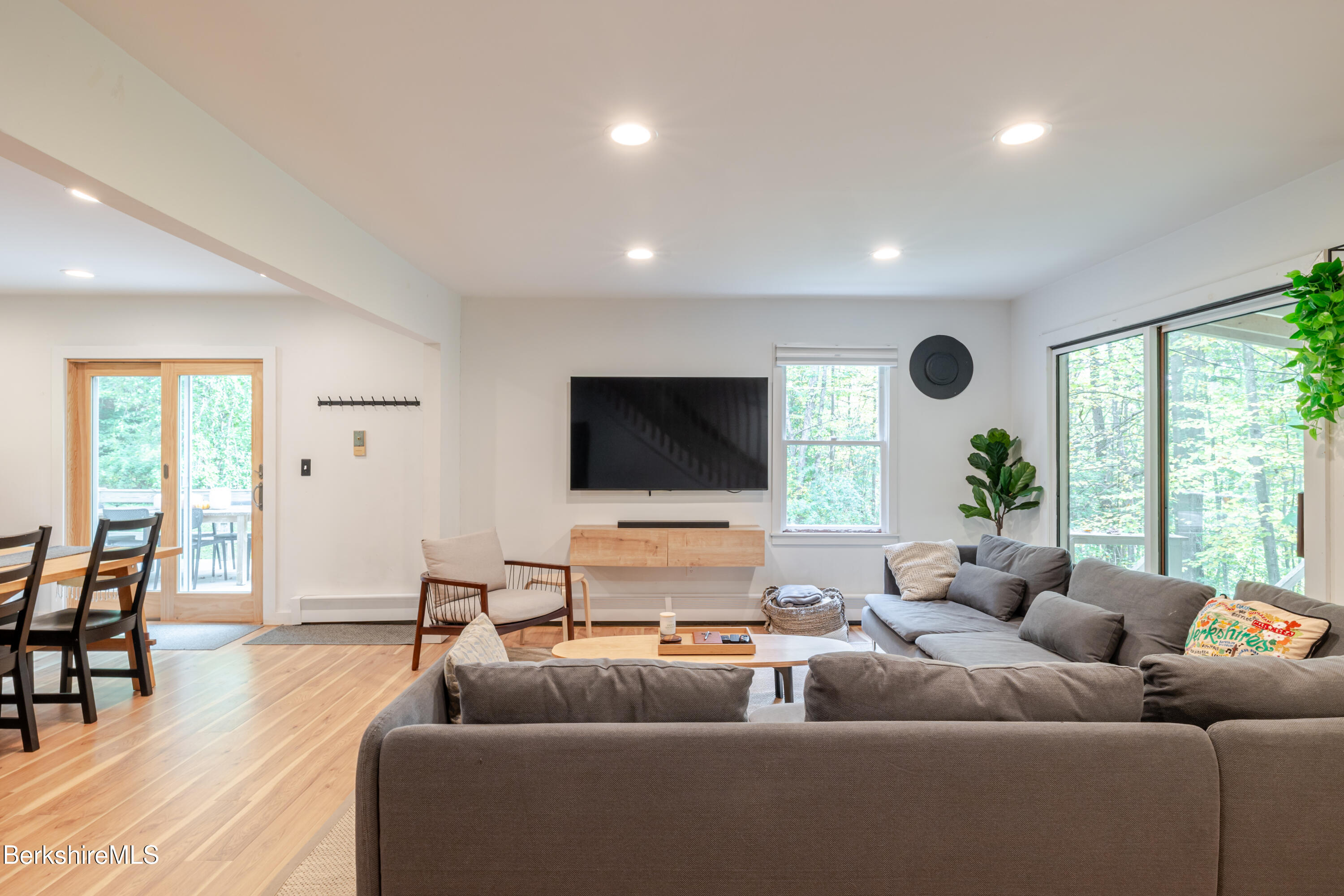 176 Division Street Great Barrington, MA 01230 - Photo 12 of 40 a living room with furniture and a flat screen tv