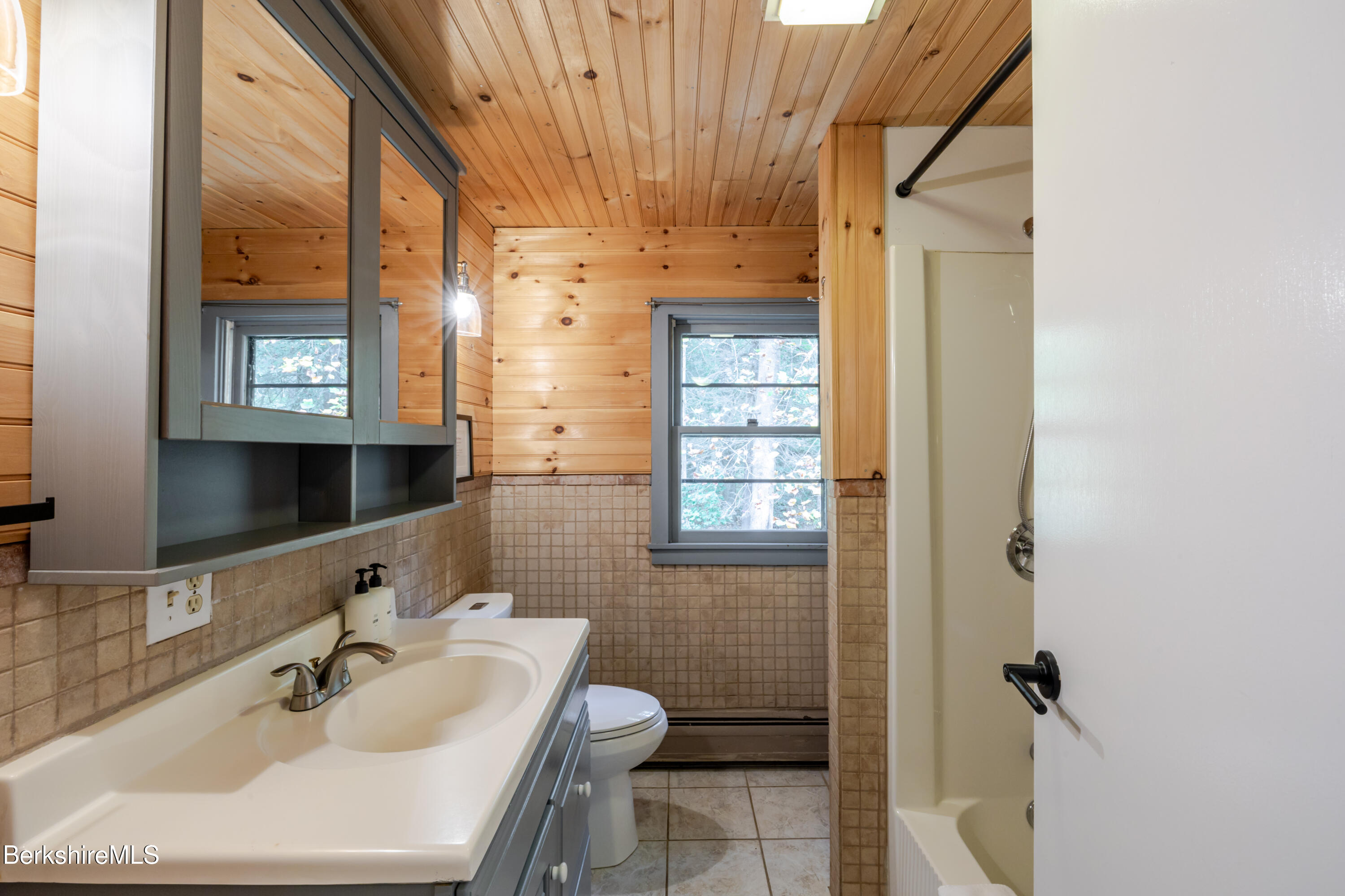 176 Division Street Great Barrington, MA 01230 - Photo 29 of 40 a bathroom with a sink a toilet and shower