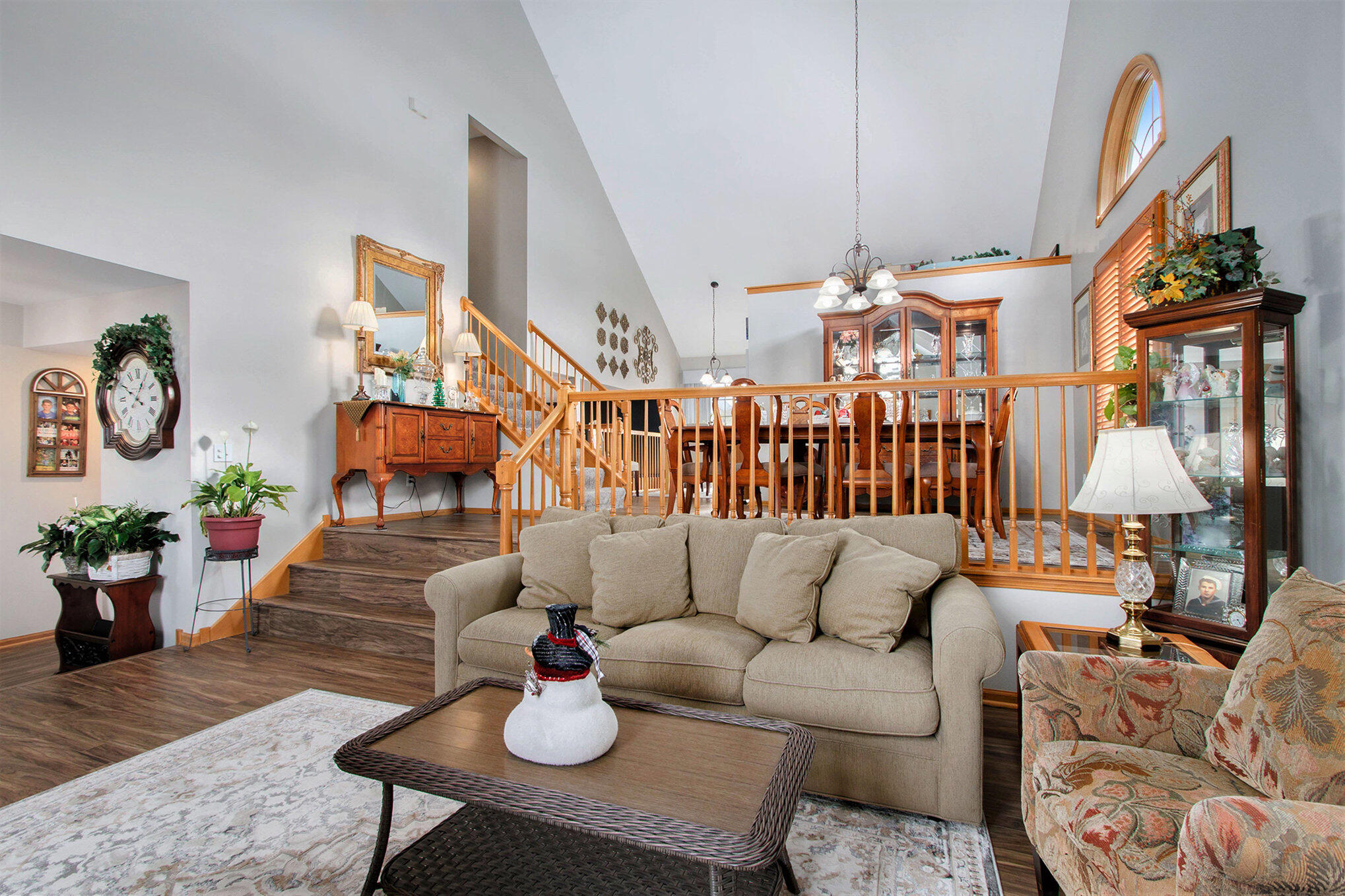 10399 Pike Street Crown Point, IN 46307 - Photo 3 of 25 a living room with furniture and wooden floor
