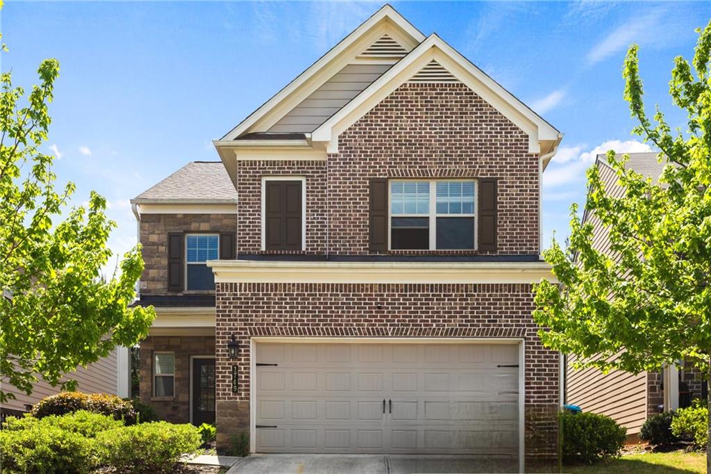 a front view of a house