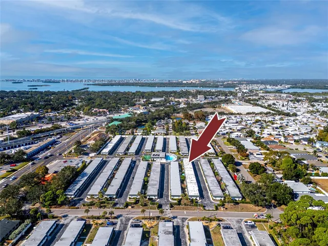 an aerial view of multiple house