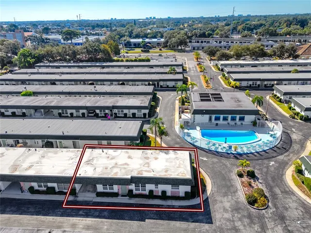 an aerial view of a city