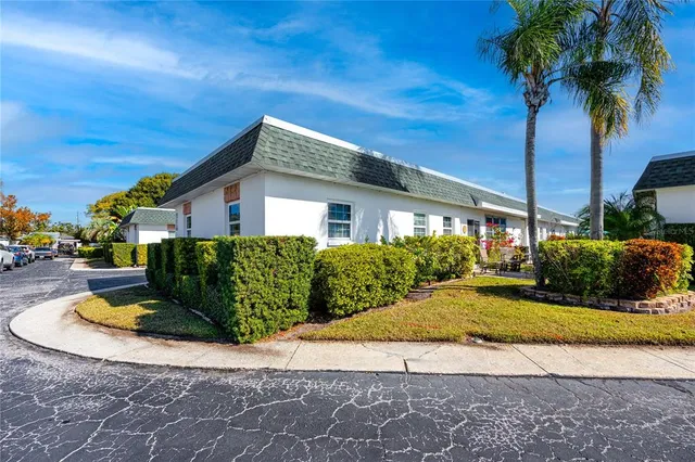 a view of a house with a patio