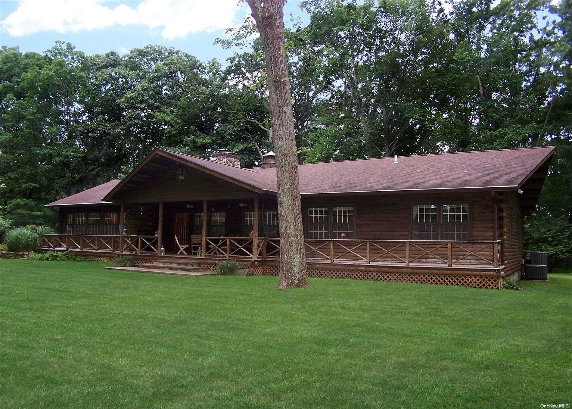 a front view of a house with patio