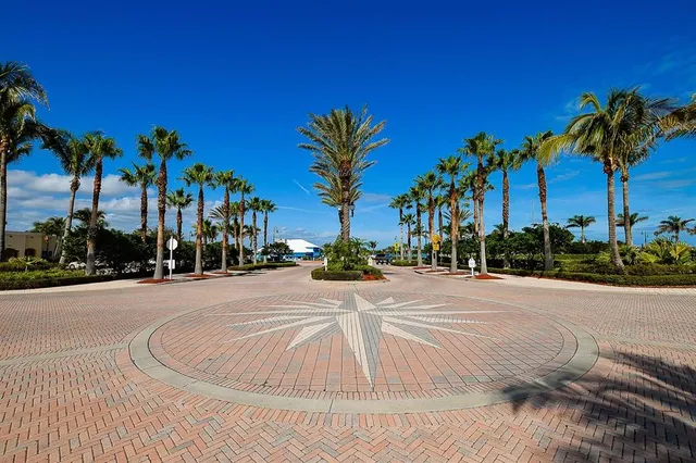 a view of a building with a street