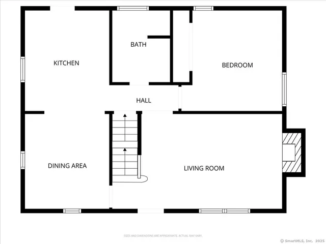 a picture of a bench in a building