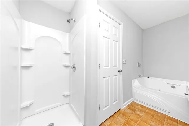 an empty room with closet