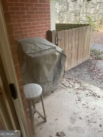 a view of a hallway with workspace