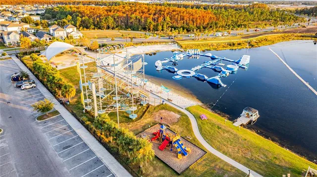 swimming pool with chairs