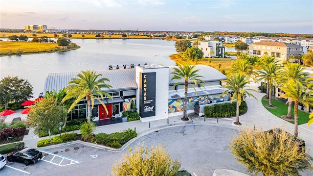 an aerial view of a city