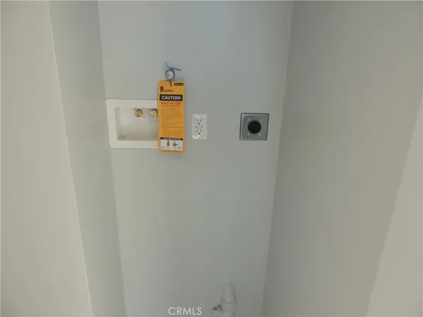 a close view of washer and dryer